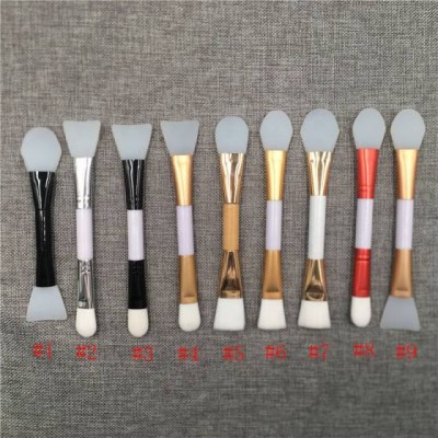 Professional Makeup Brush Factory Price Dual-Ended Brush Vegan Dual-Sided Silicone Facial Mask Mud Foundation Brush