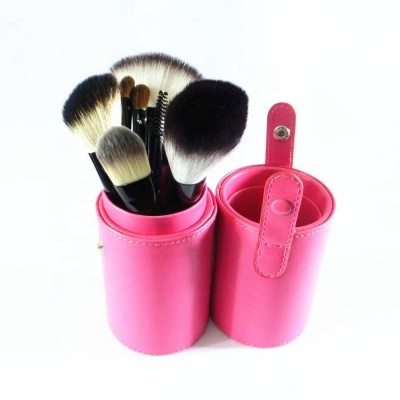 Portable 10pcs Pen Holder Makeup Brush Set With Bag Rose Red Color for Women Powder Foundation Blush Brush Concealer Eye Shadow