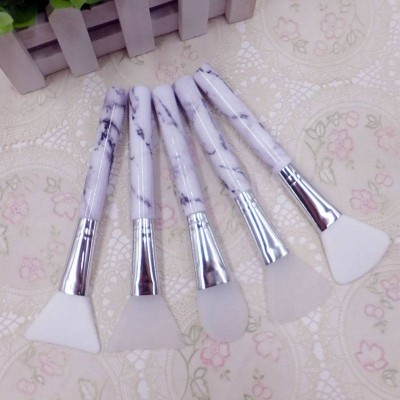 Single Portable Soft Beauty Tool Marbling Facial Mask Brush Plastic Handle Silicone Head Marble Handle Professional Makeup Brush